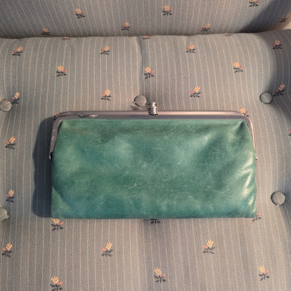 Hobo International Lauren Clutch in seafoam green